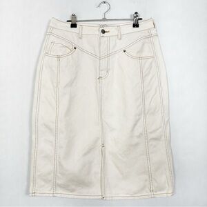 Velvet Heart Cream Tessia Denim Pencil Skirt Size 28